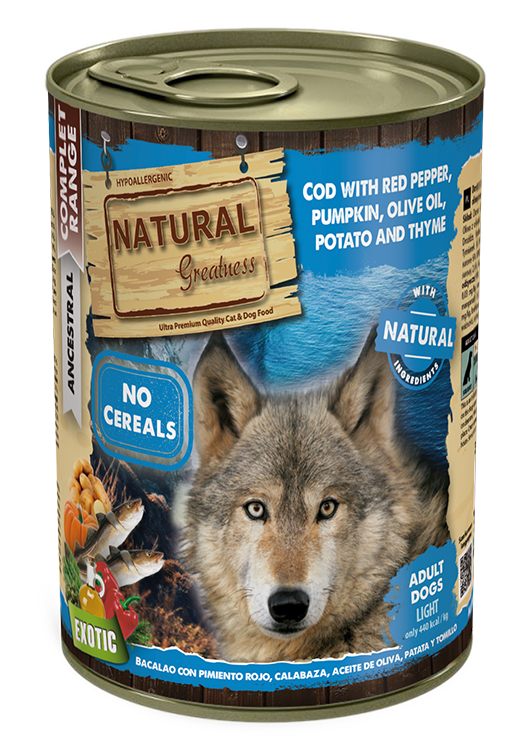 Bacalao con pimiento rojo, calabaza, aceite de oliva, patata y tomillo 390 g