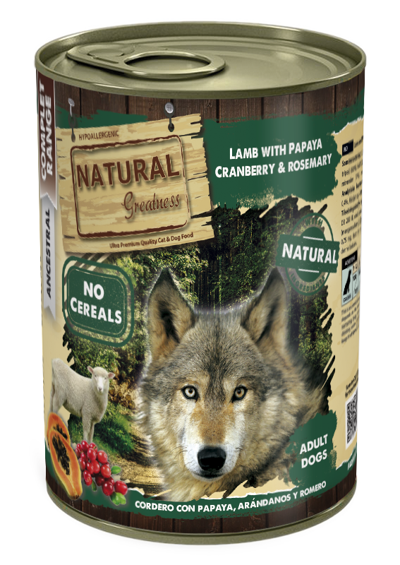 lata cordero y papaya de 400g