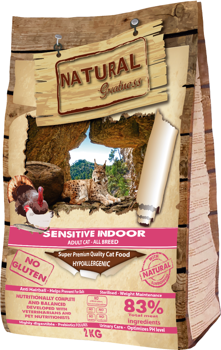 sensitive indoor 2kg para gatos adultos